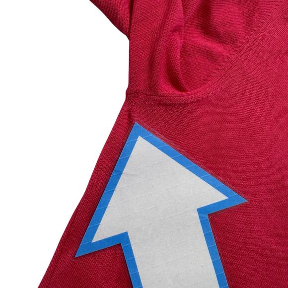 SNOBBY SHEEP Magenta Silk Blend Sweater Size 44 Medium *READ* V-neck Lightweight - Picture 10 of 11